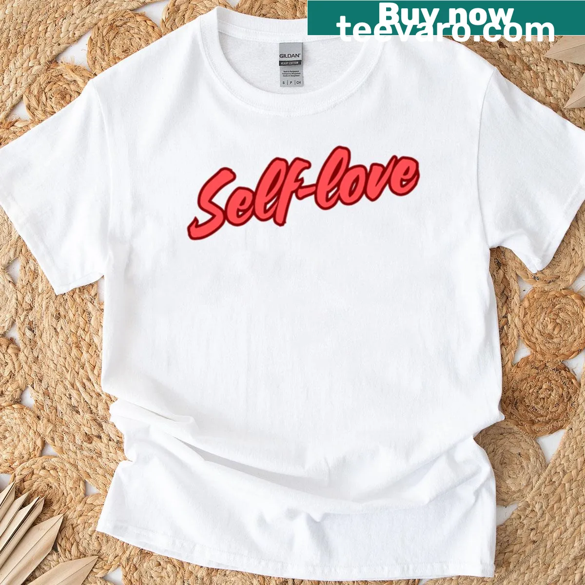 Inspirational t-shirt emphasizing self-love — on a men's t-shirt