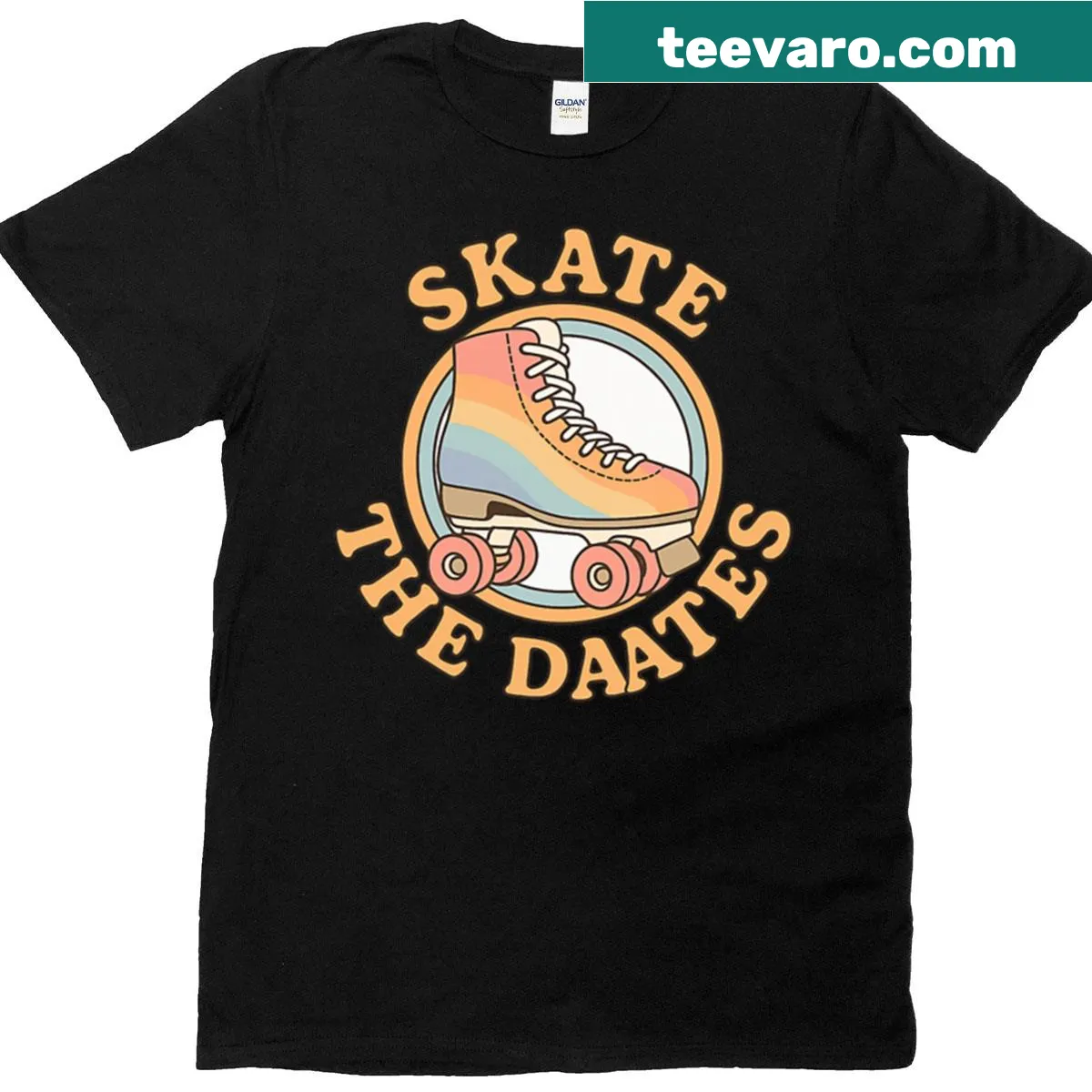 Vintage design of a roller rink sticker on a T-shirt — on a men's t-shirt