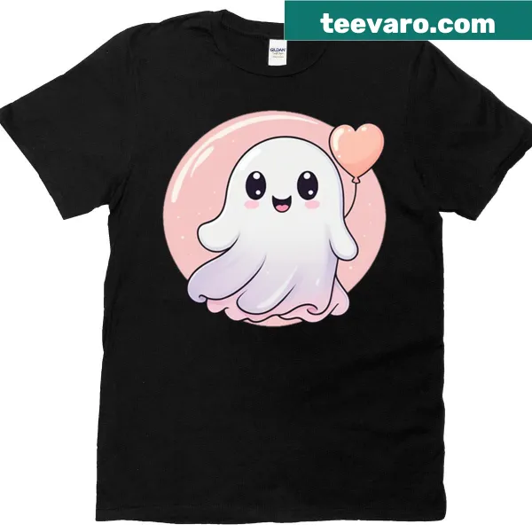 Kawaii design of a sleepy ghost, adding a cute touch to spooky themes.