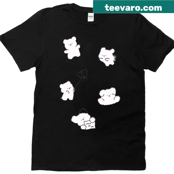 Cute teddy bear graphic on a t-shirt
