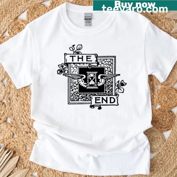 Simple typography design t-shirt with 'The End' text