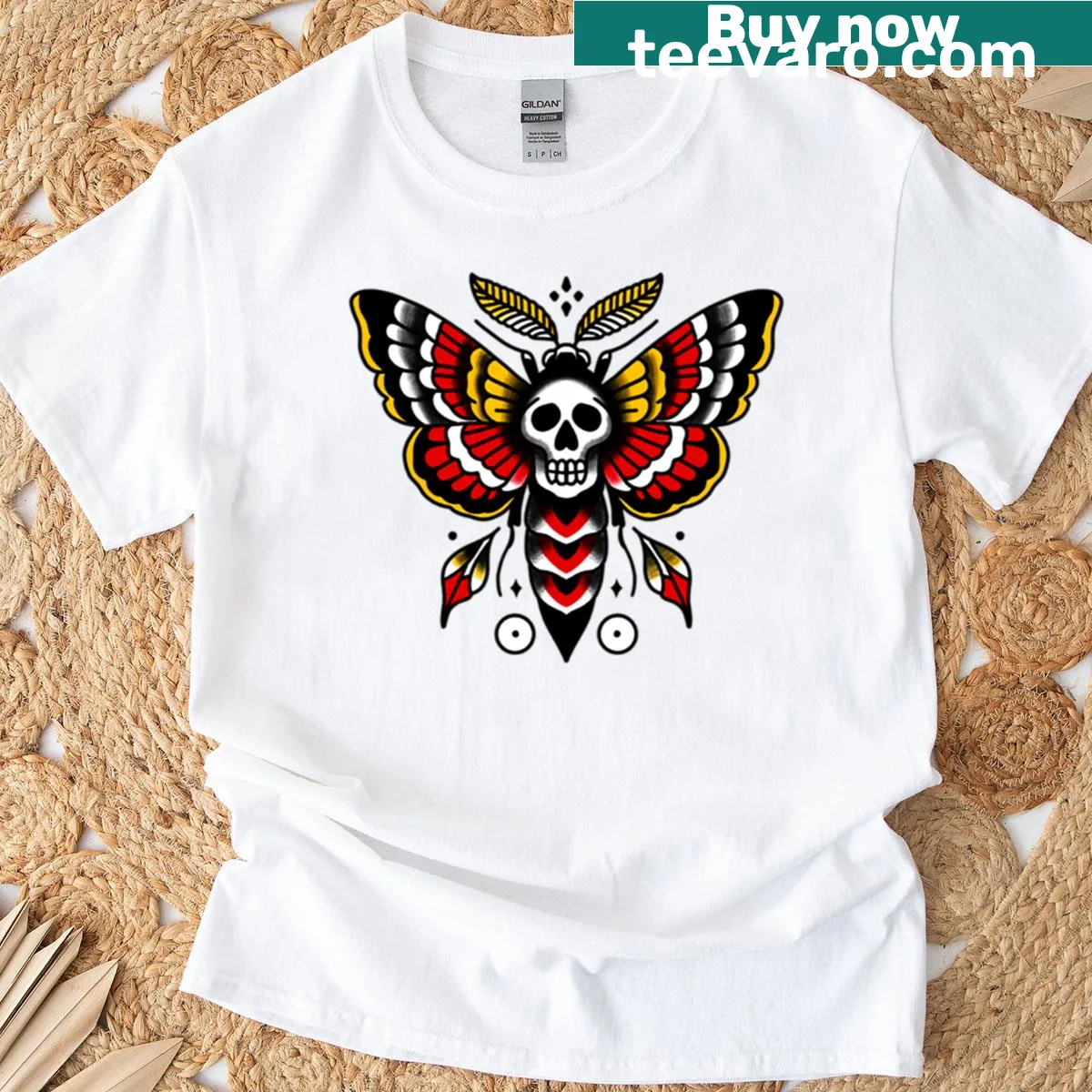 Silhouette of a moth on a T-shirt — on a men's t-shirt