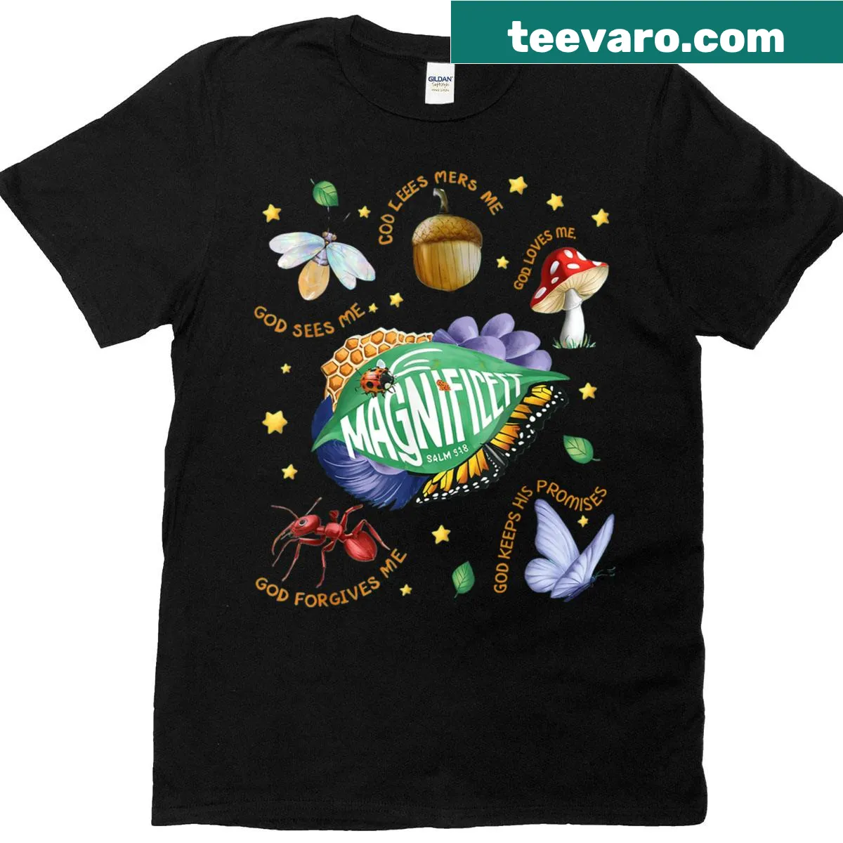 Christian T-shirt for VBS 2025 featuring insects design — on a men's t-shirt