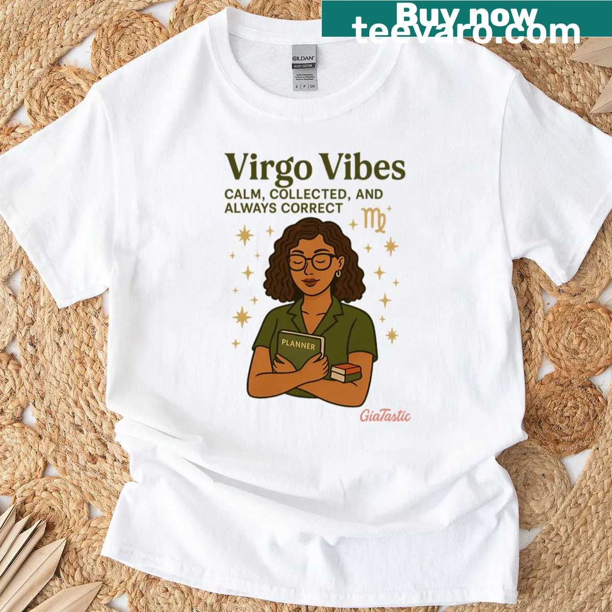 Funny Virgo astrology-themed T-shirt with a playful design. — on a men's t-shirt