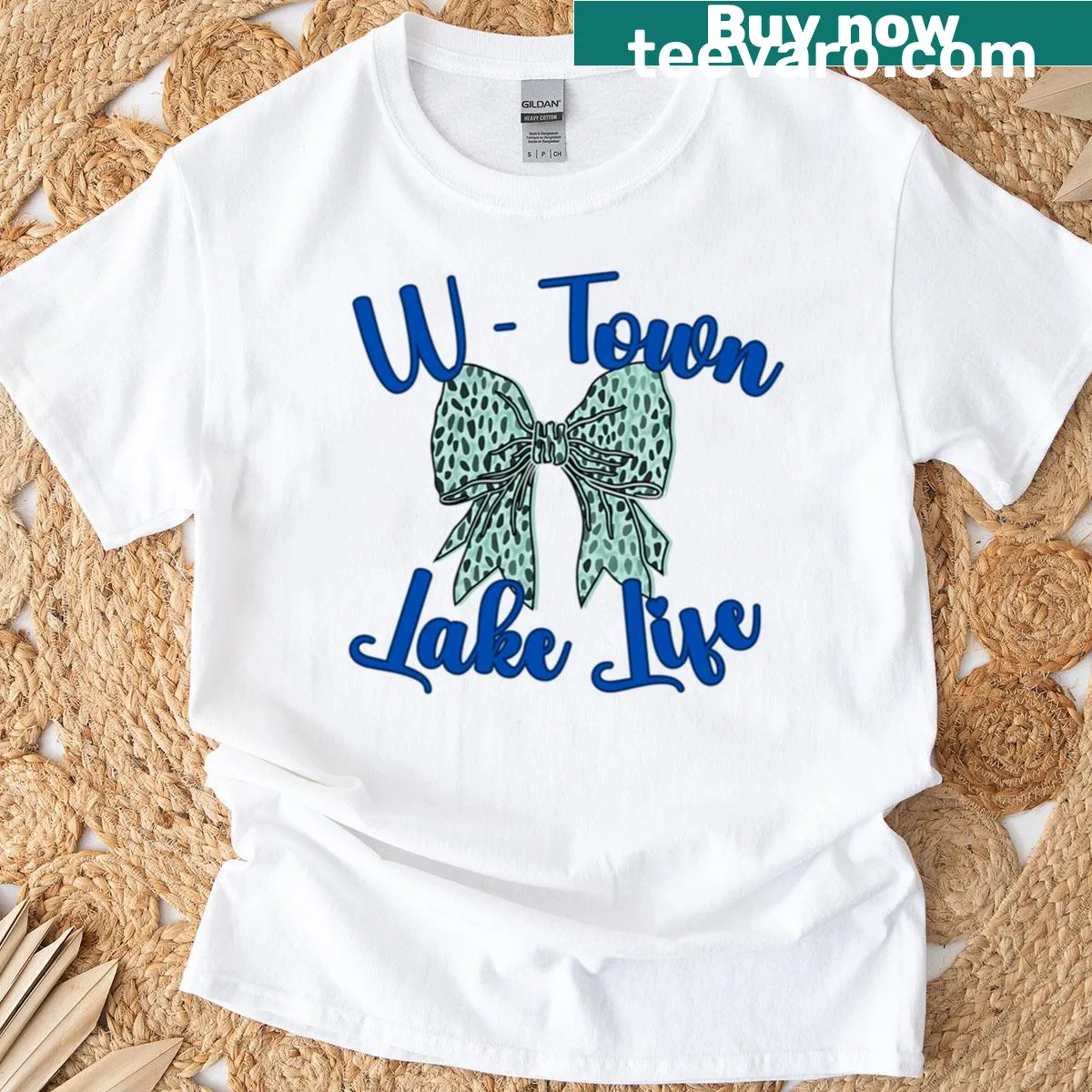 Playful bow design on Southern lifestyle t-shirt — on a men's t-shirt