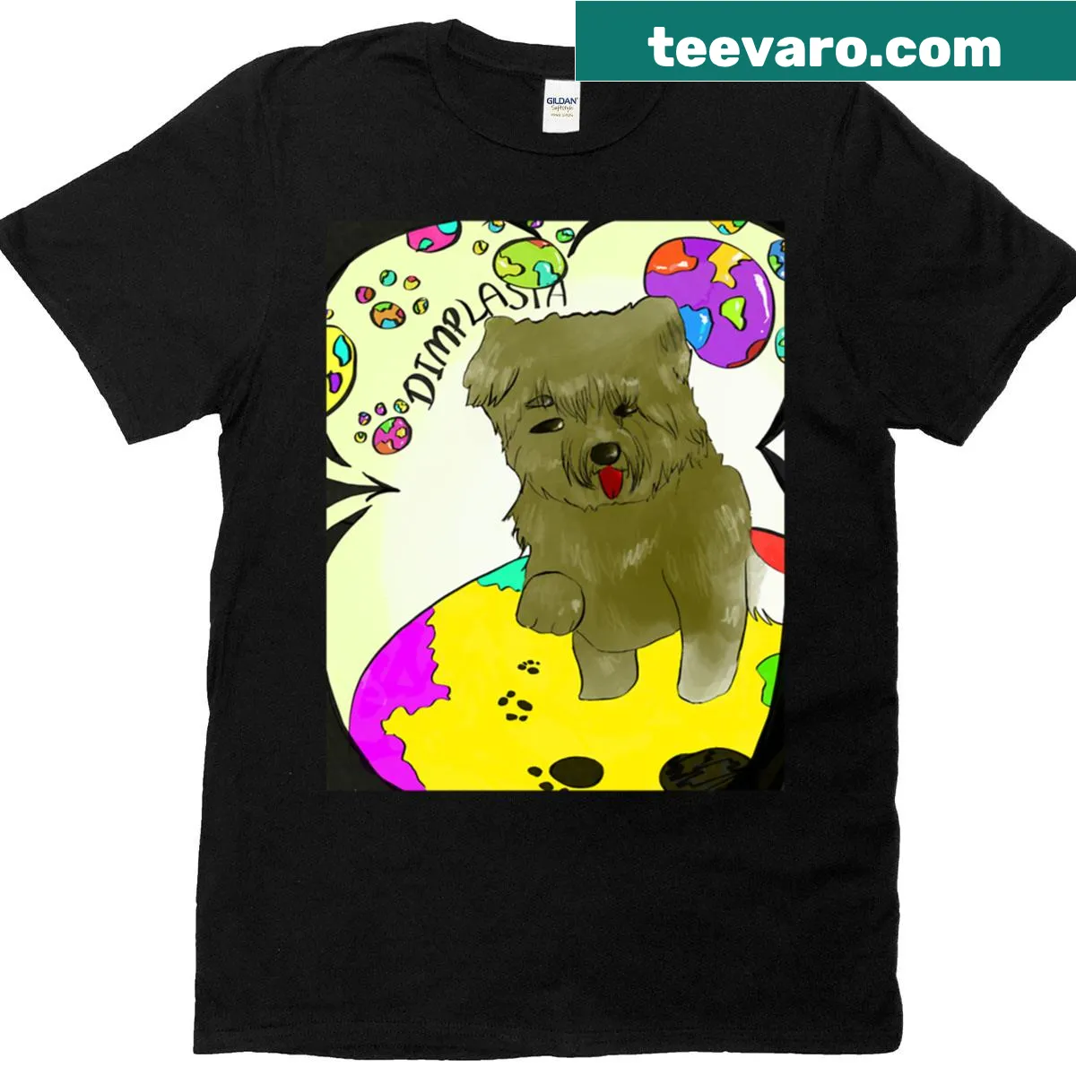 Wagging Through Life T-shirt celebrating the joy of dogs — on a men's t-shirt