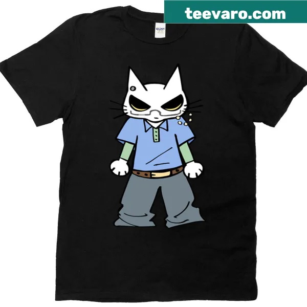 Y2k era cartoon cat T-shirt