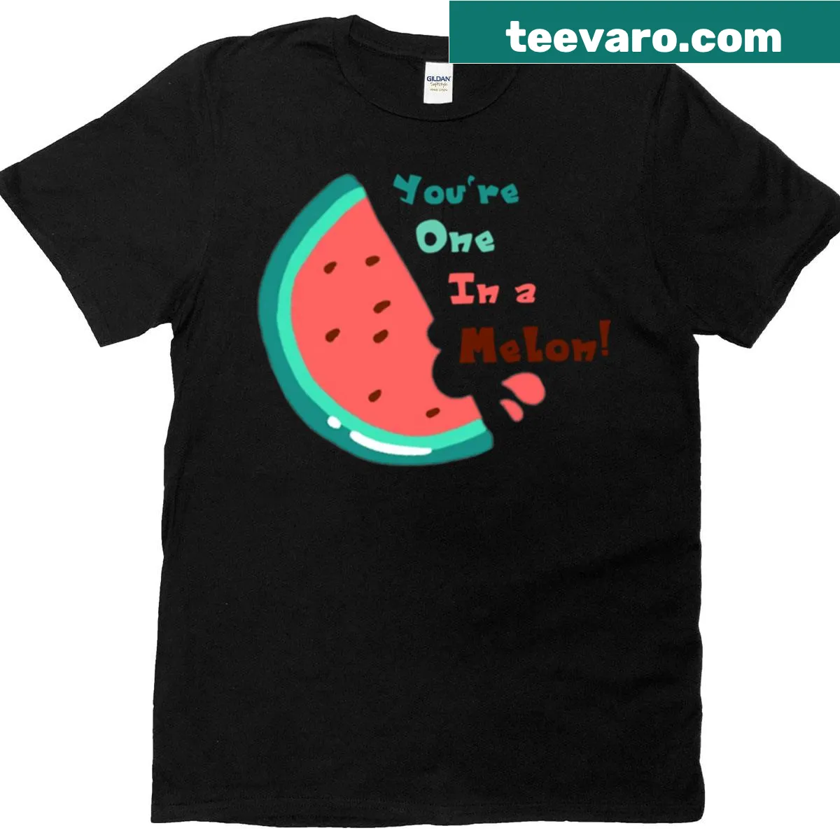 T-shirt with the phrase You're One In A Million and melon graphics — on a men's t-shirt