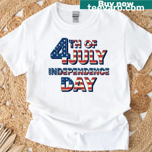 Independence Day text design on a t-shirt
