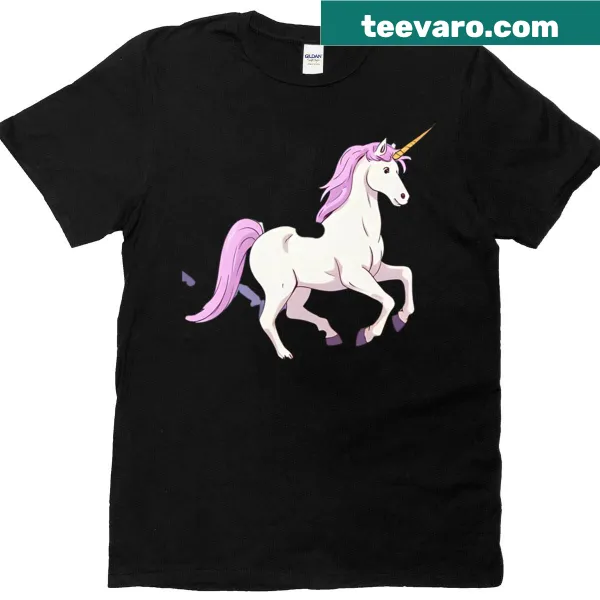 Illustration of a Shire horse combined with a unicorn on a t-shirt