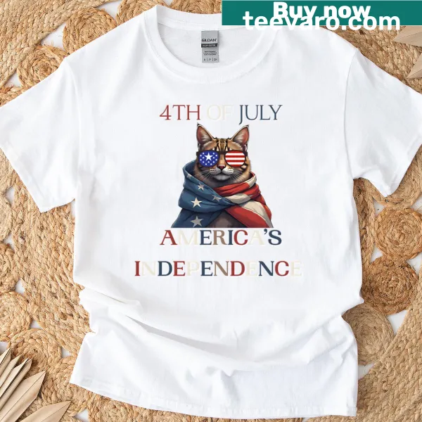 Patriotic T-shirt with 'Americas Independence Is Forever' text