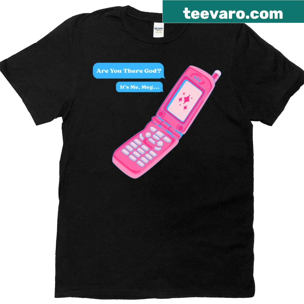 Nostalgic T-shirt with 'Are You There God Its Me Meg' text — on a men's t-shirt