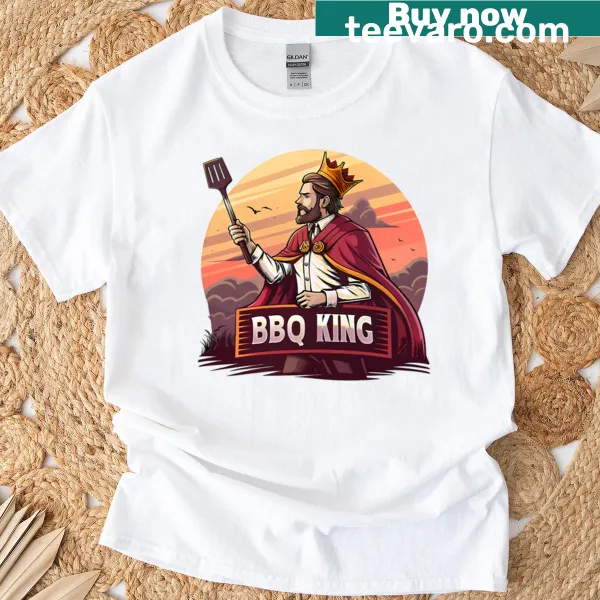 Bbq King t-shirt with bold typography proclaiming BBQ King