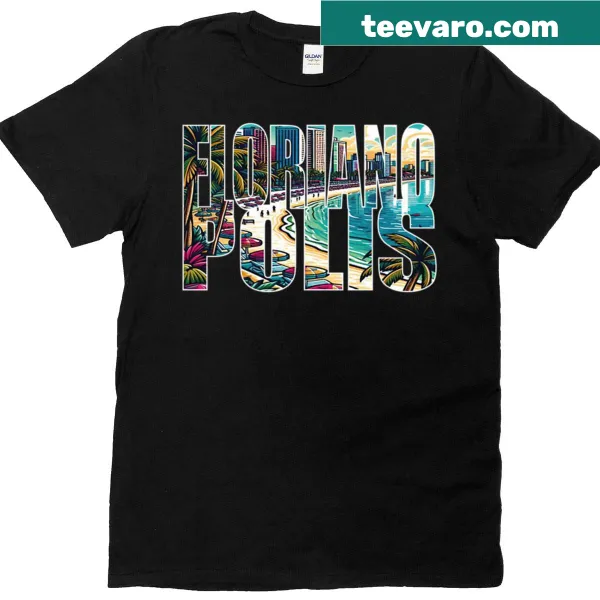 Vintage beach day graphic on Brazil Florianopolis t-shirt