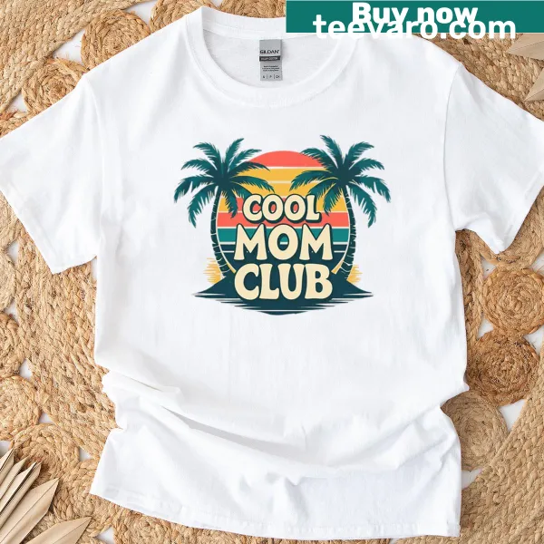 Typography design of Cool Mom Club T-shirt