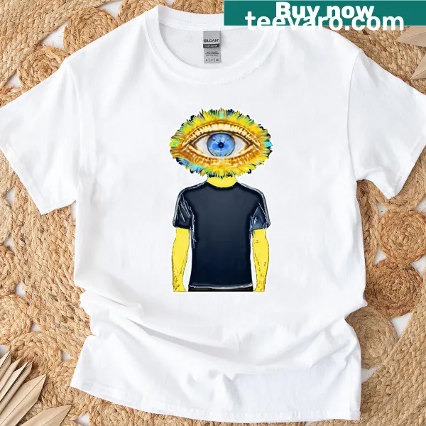 Intricate vortex graphic on a vintage-style T-shirt