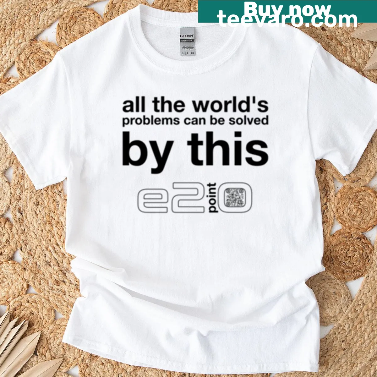 Inspirational typography t-shirt with a solution-oriented message — on a men's t-shirt