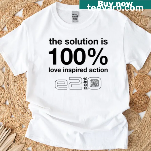 Black t-shirt with inspirational text about love and action