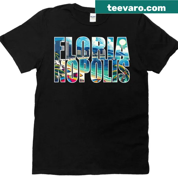 Retro-inspired t-shirt celebrating Florianopolis, Brazil