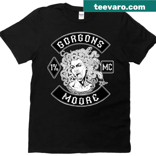 Fantasy-themed T-shirt featuring Gorgons and whiskey-inspired art