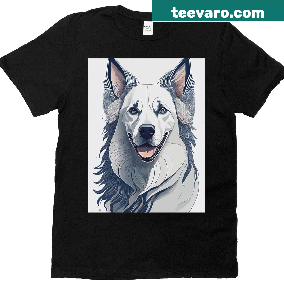 Typography T-shirt honoring dogs as man's best friend — on a men's t-shirt