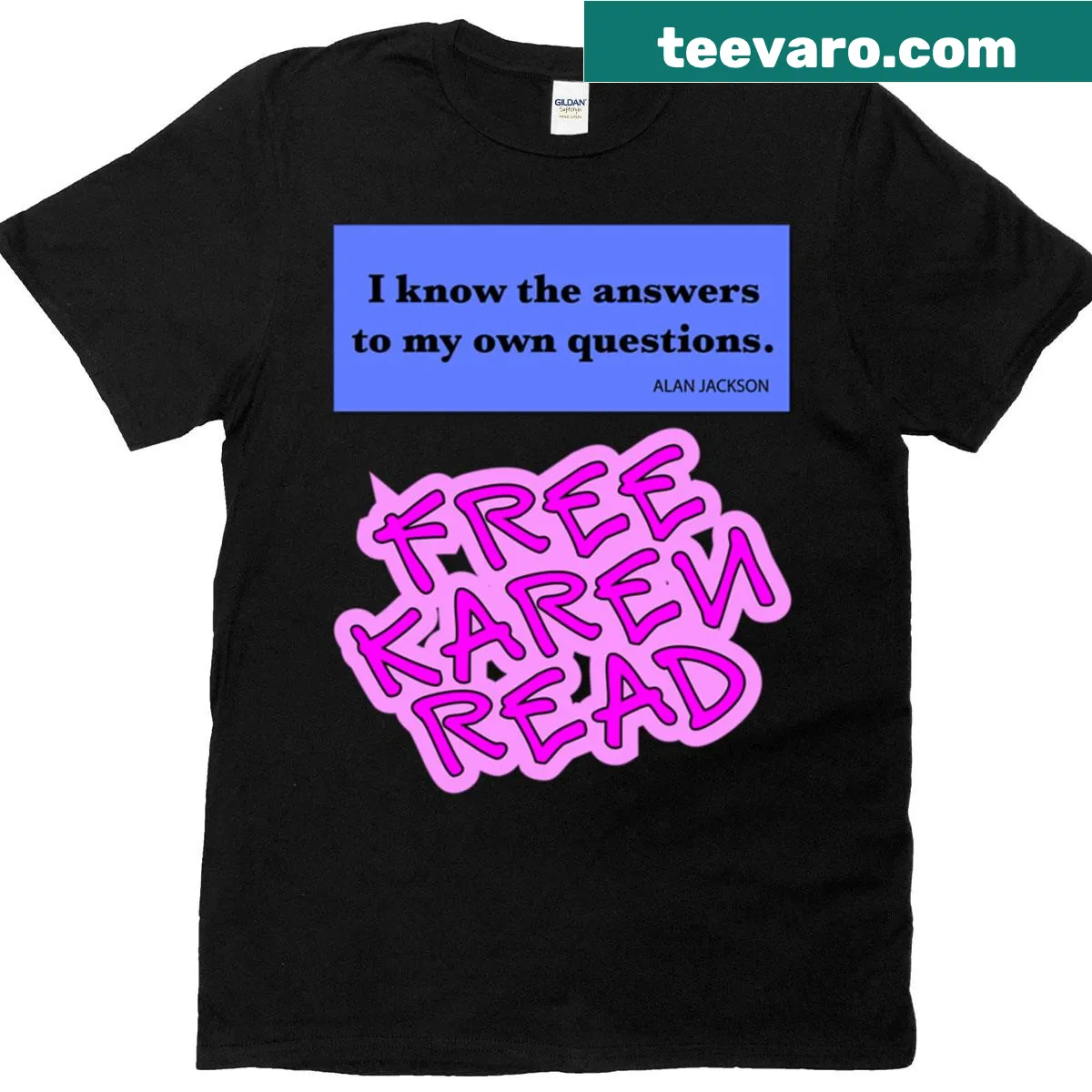 Playful t-shirt proclaiming knowledge of one's own questions — on a men's t-shirt