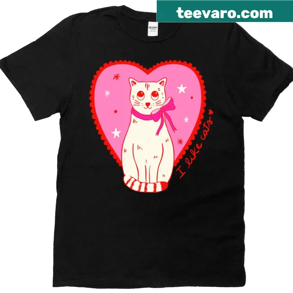 T-shirt with the phrase 'I Like Cats'