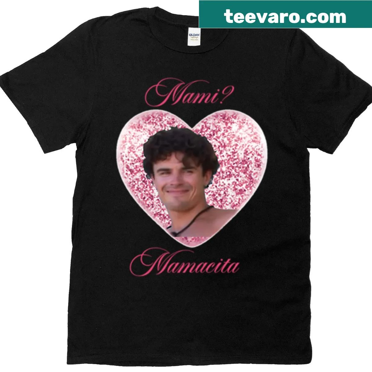 Cute T-shirt with the phrase 'Mami Mamacita' in fun typography — on a men's t-shirt