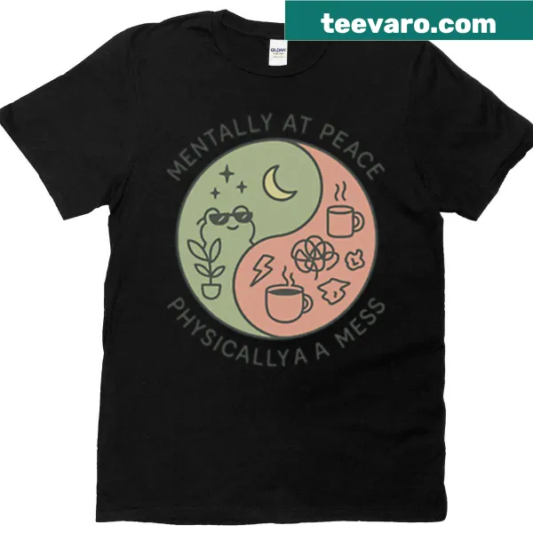 Yin yang-themed T-shirt with humorous saying