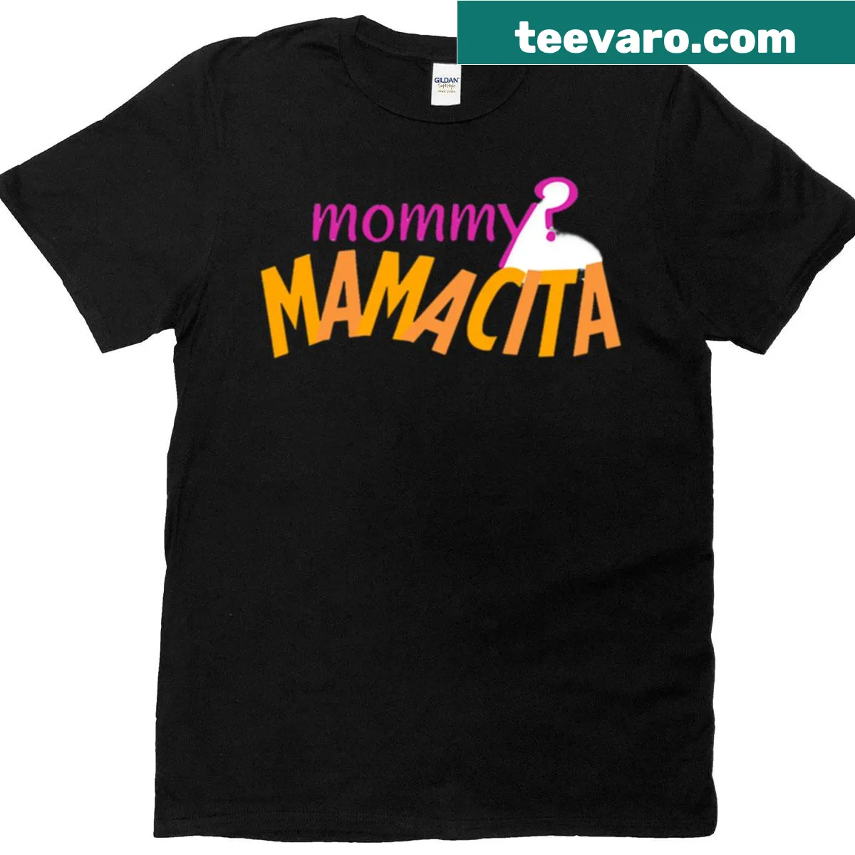 Cute hand-lettered 'Mommy Mamacita' t-shirt for moms — on a men's t-shirt
