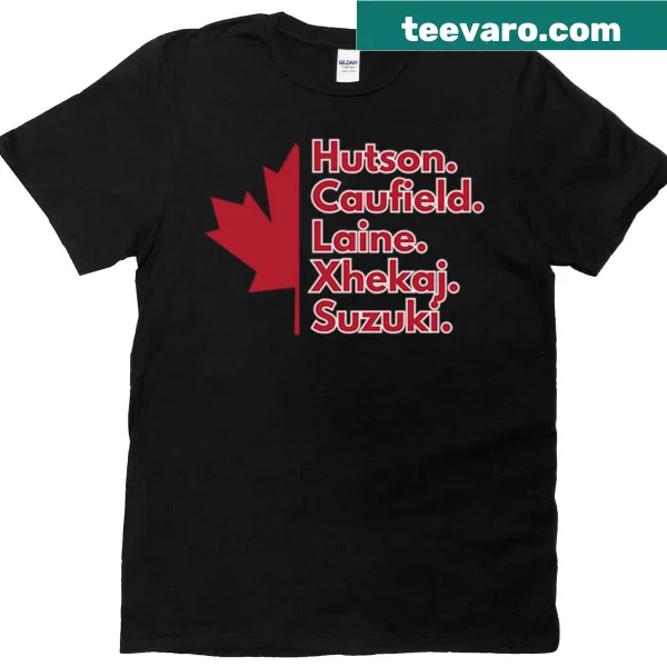 2025 Montreal hockey best five players graphic on t-shirt