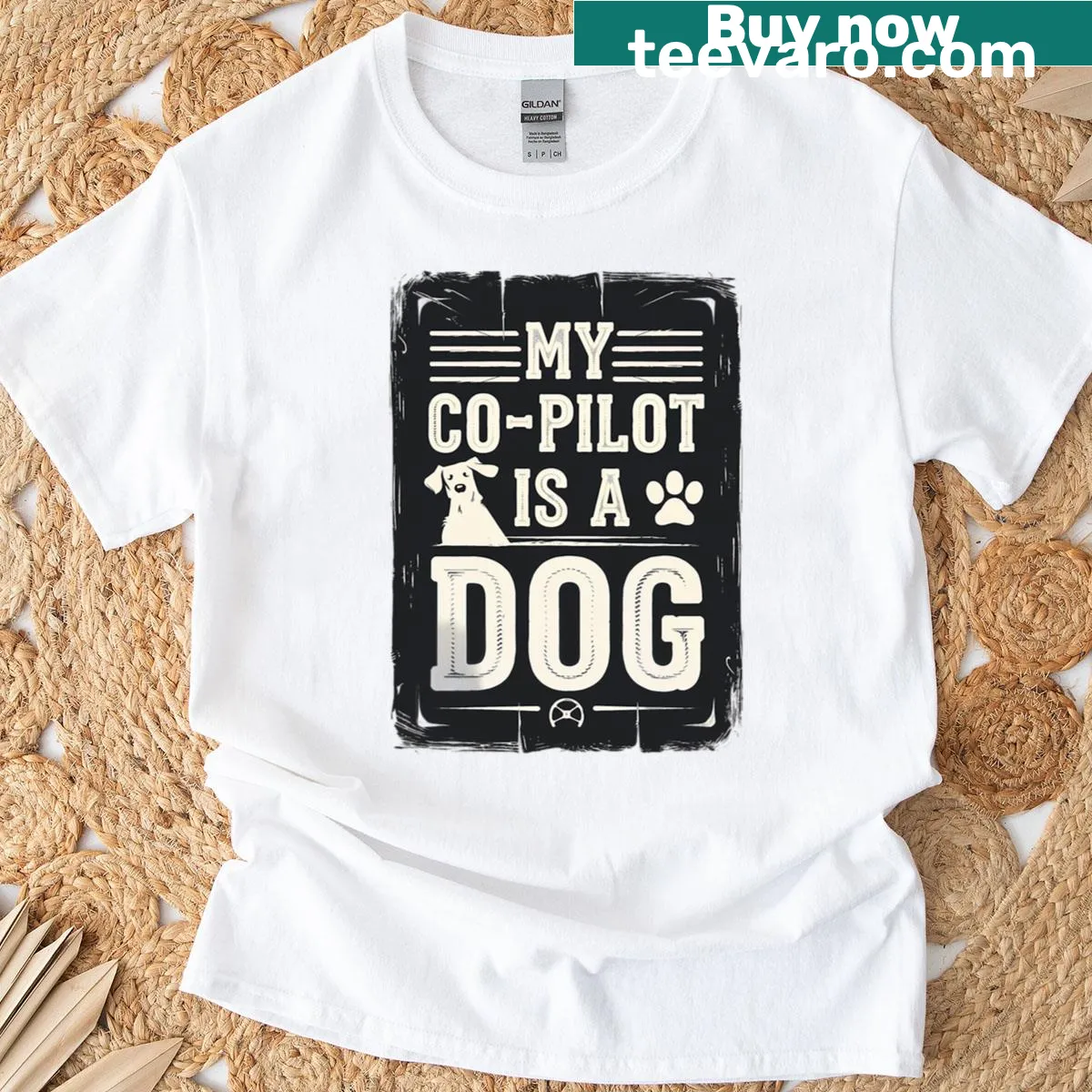 Dog lover typography t-shirt — on a men's t-shirt