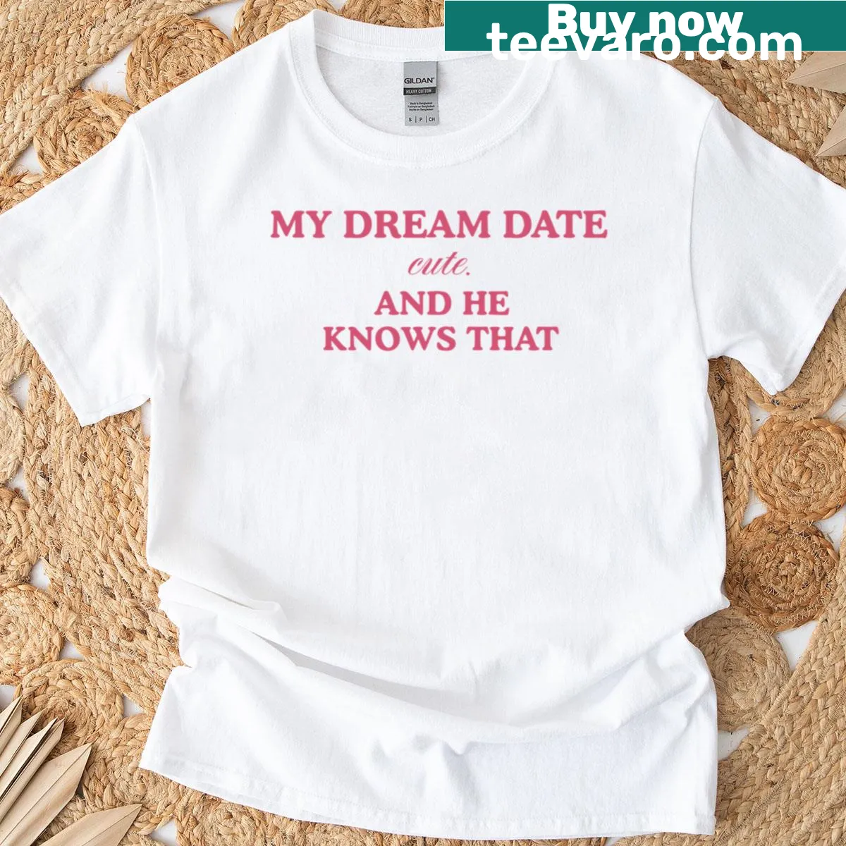 Cute typography t-shirt for dating enthusiasts — on a men's t-shirt