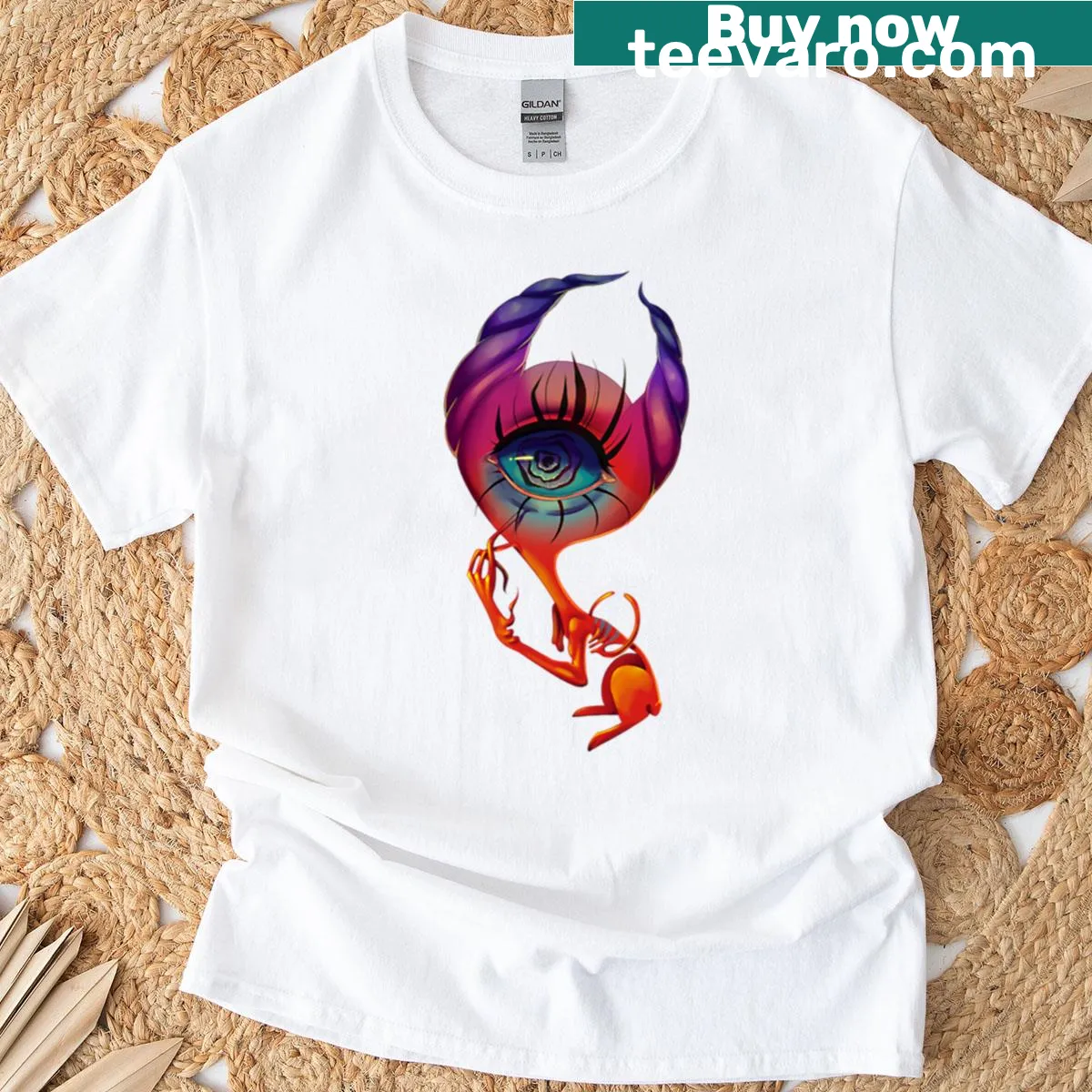 Bold graphic t-shirt capturing excitement and nightlife — on a men's t-shirt