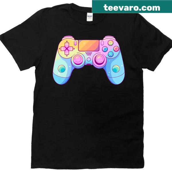 T-shirt featuring playful text 'Pastel Play' in a whimsical design
