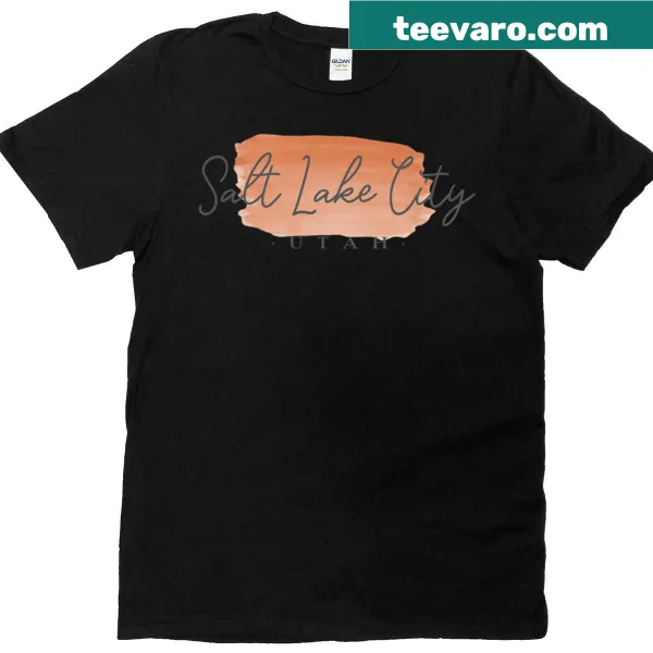 Brush graphic representing Salt Lake City on a T-shirt