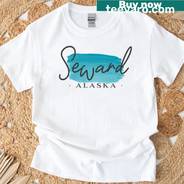 Brush design t-shirt featuring the scenic beauty of Seward, Alaska
