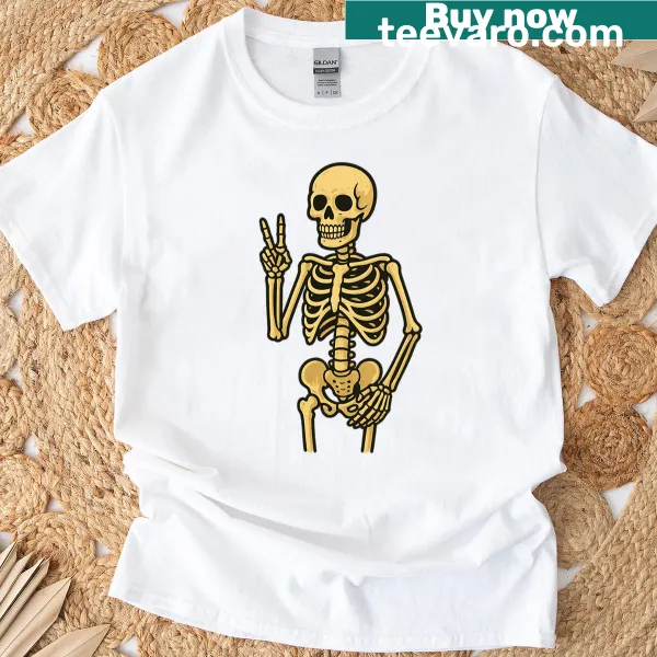 Skeleton chest pose vintage design on a no-background t-shirt