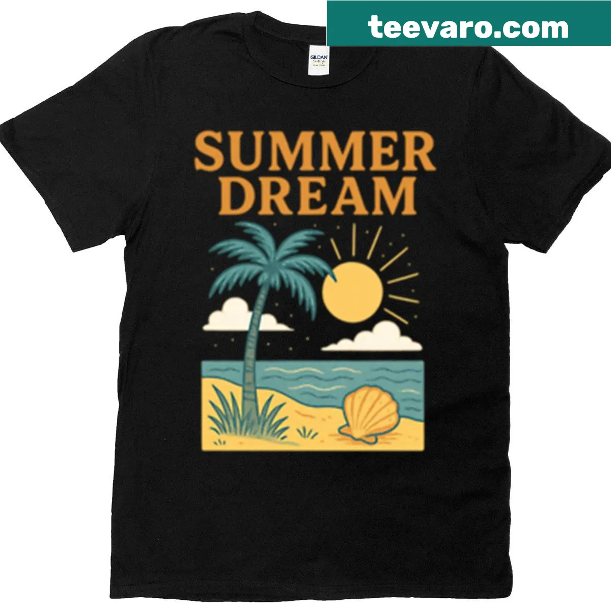 Whimsical T-shirt capturing the essence of summer — on a men's t-shirt