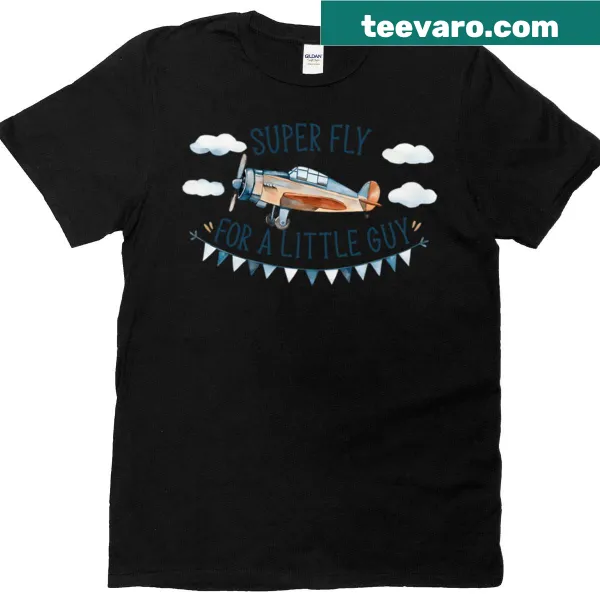 Illustration of an airplane and text for kids on a T-shirt.
