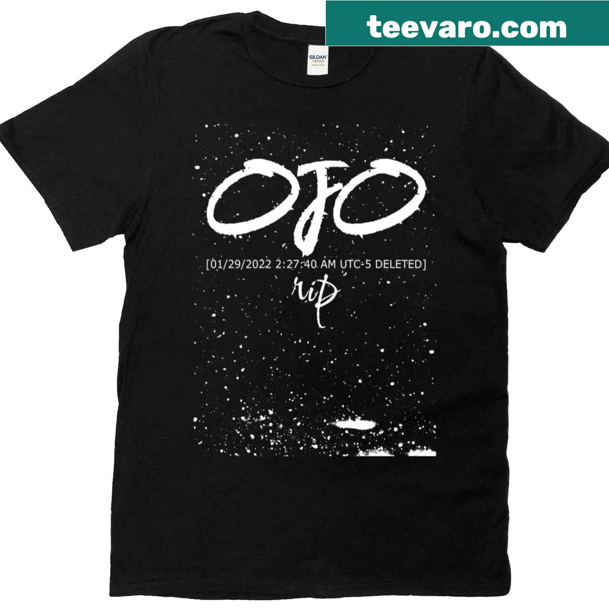 Tribute graphic T-shirt honoring Officer John Okeefe with case details — on a men's t-shirt