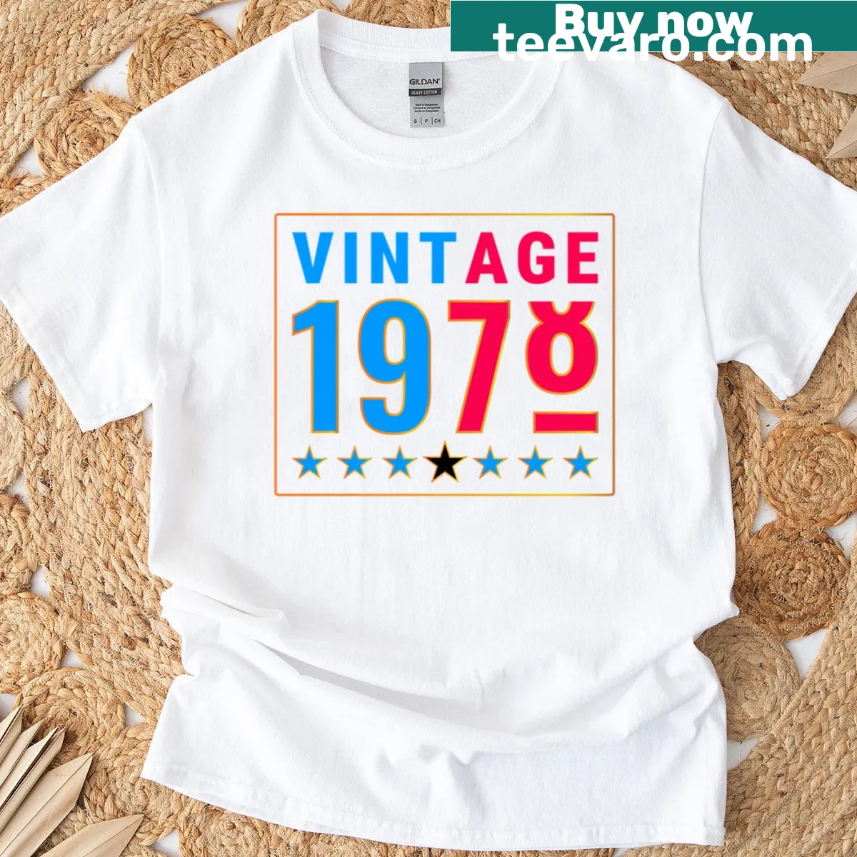 Vintage Year T-shirt featuring a memorable phrase — on a men's t-shirt