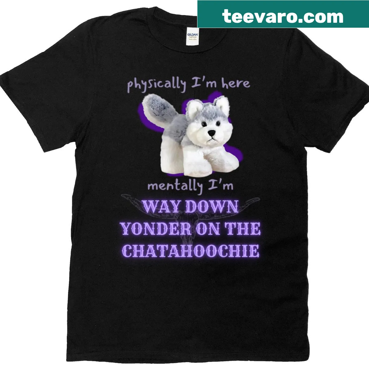 T-shirt inspired by the song 'Way Down Yonder On The Chatahoochie' — on a men's t-shirt