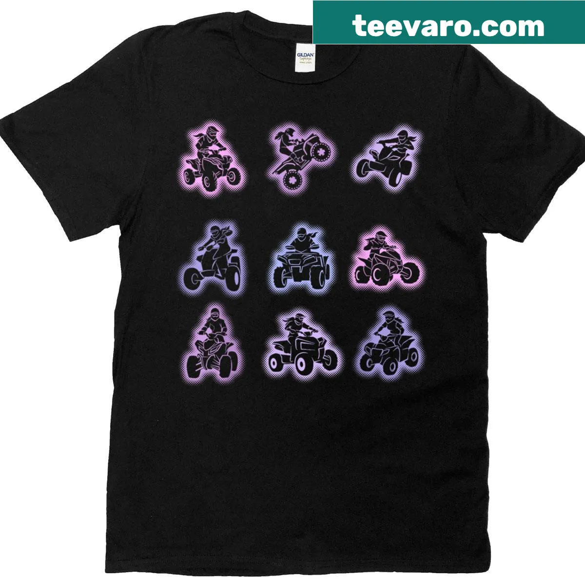 Playful ATV graphic T-shirt designed for girls and kids — on a men's t-shirt