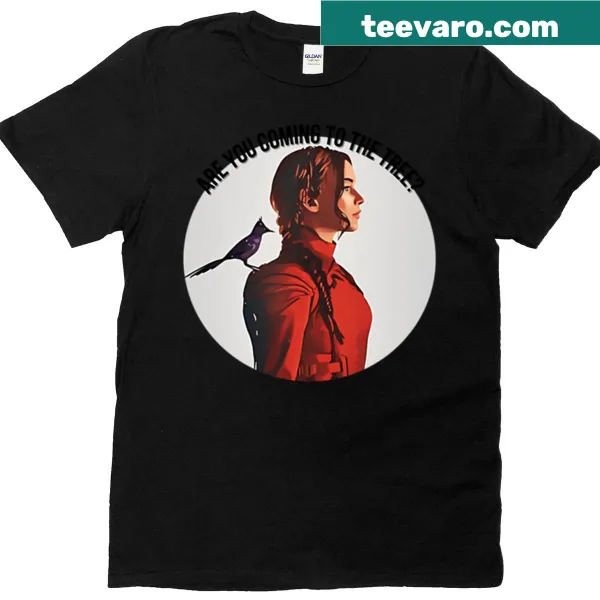 Vintage-style t-shirt with the phrase 'Are You Coming To The Tree'