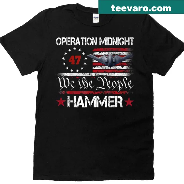 B-2 Stealth Jet graphic with 'Operation Midnight Hammer' text