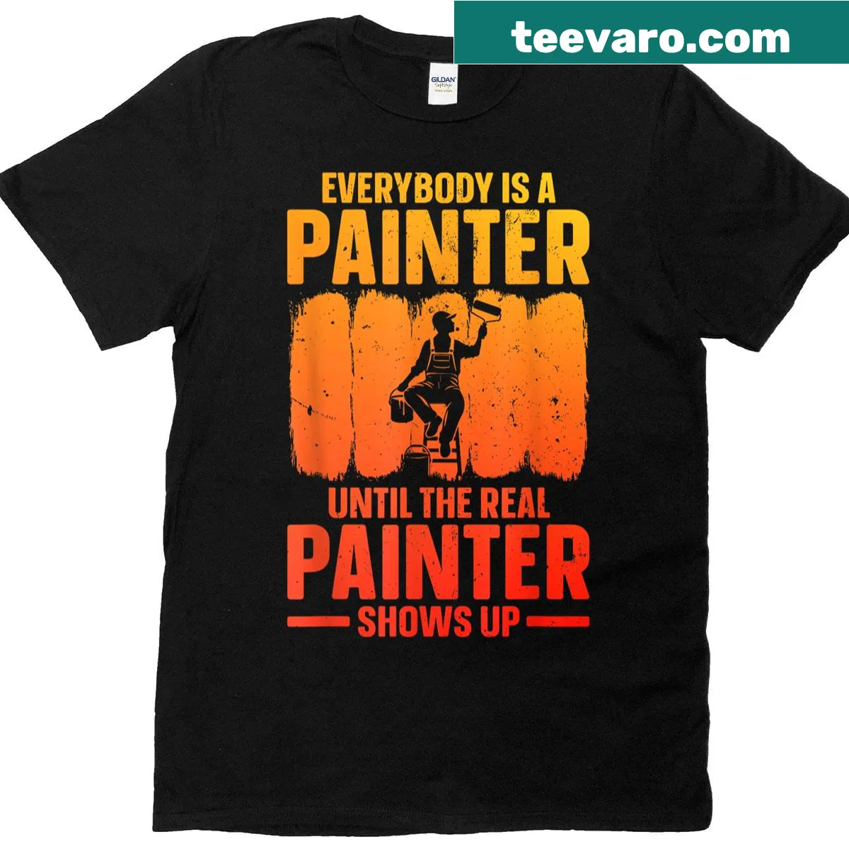 T-shirt with 'Best Painter Art' graphic for painters — on a men's t-shirt