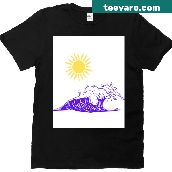 Surfing t-shirt featuring bold typography about big waves