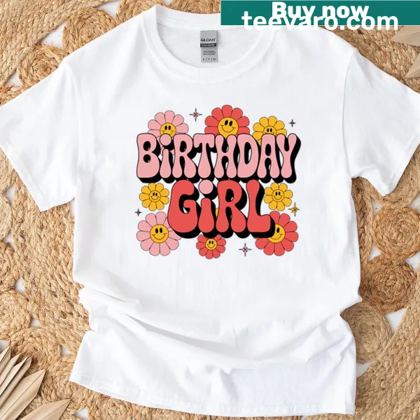 Cheerful Birthday Girl t-shirt celebrating a birthday occasion
