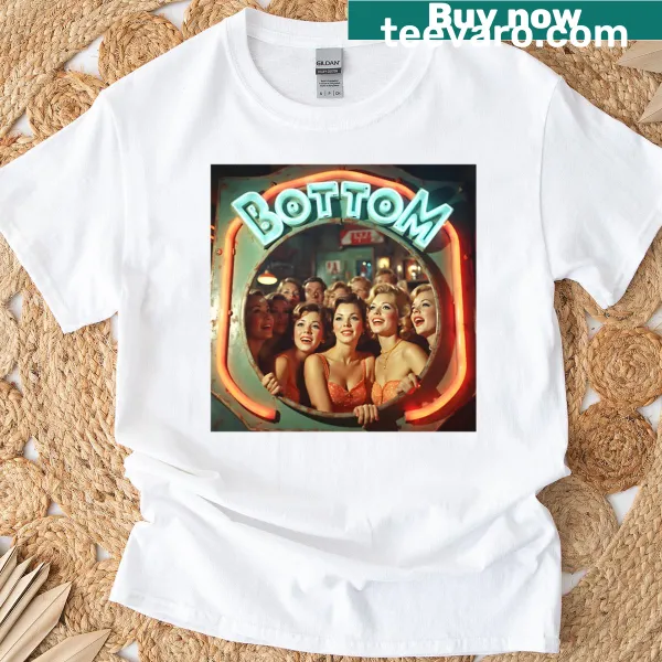 Playful t-shirt with humorous graphic about being a bottom